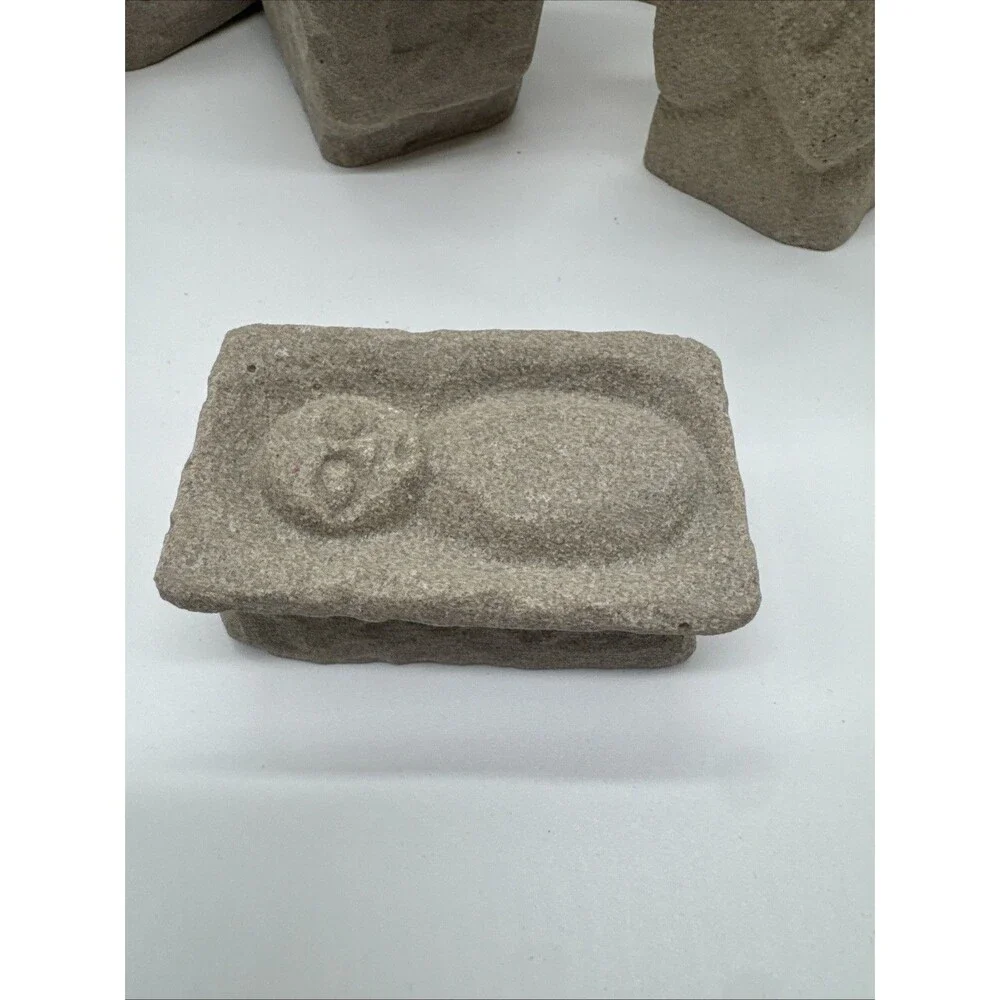 IRISH STONE HANDCAST CELTIC NATIVITY SET BY FORDE CRAFTS LTD. KILCULLEN KILDARE